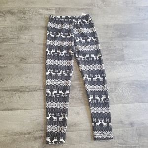 Qicaisa black fleece lined leggings